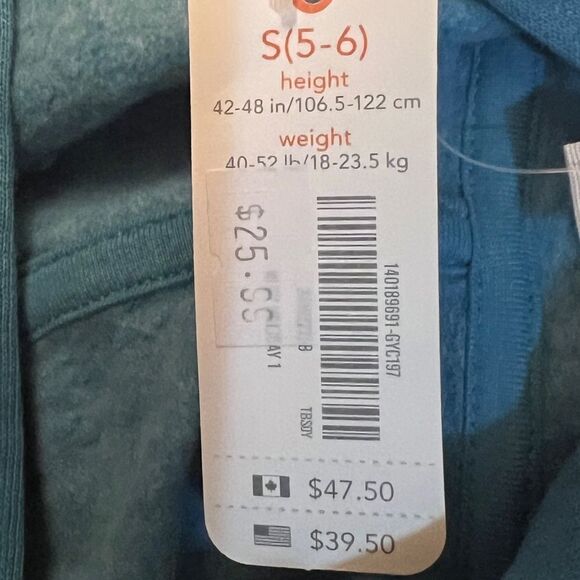 Gymboree Girls Blue Peace Hoodie Graphic Sweatshirt Small NWT - Picture 4 of 6